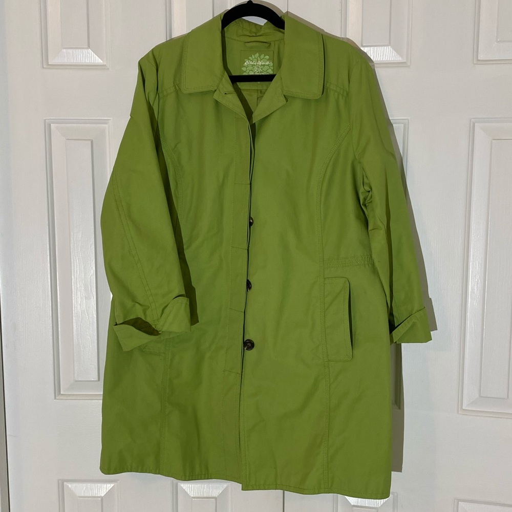 Green Eddie Bauer Trench Coat